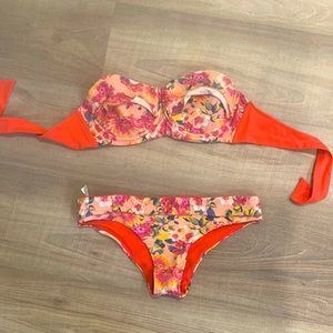 Flower two piece swimsuit